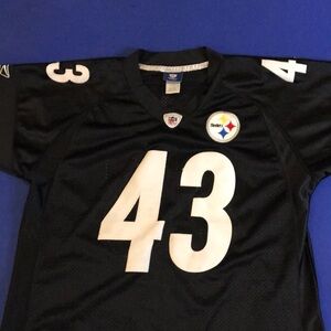 Black Football Jersey with White Number 43